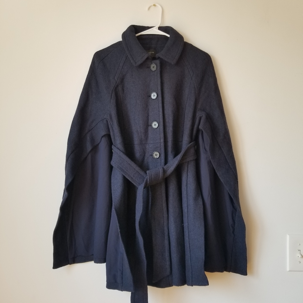 Ann Taylor Navy Blue Cape Coat